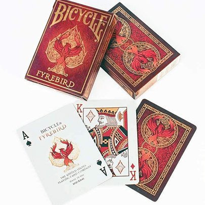 Bicycle Fyrebird Playing Cards - Brown Bear Magic Shop