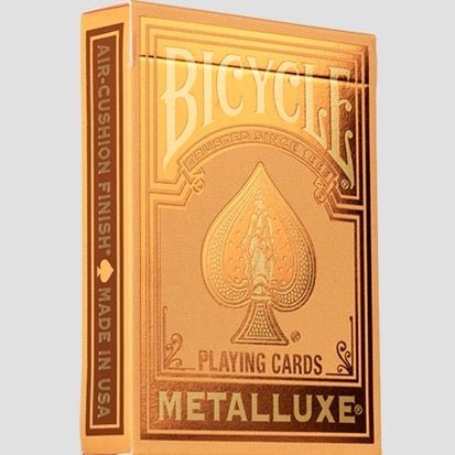 Bicycle Metalluxe Orange Playing Cards by US Playing Card Co. - Brown Bear Magic Shop