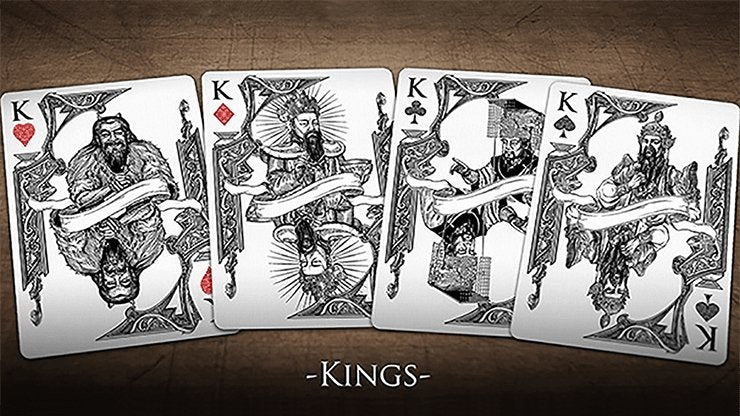 Bicycle Middle Kingdom (White) Playing Cards Printed by US Playing Card Co - Brown Bear Magic Shop
