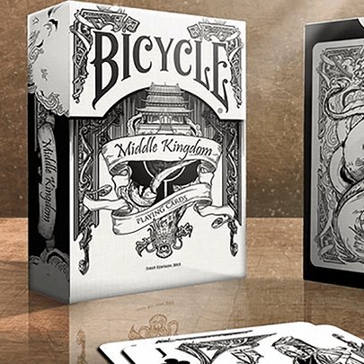 Bicycle Middle Kingdom (White) Playing Cards Printed by US Playing Card Co - Brown Bear Magic Shop