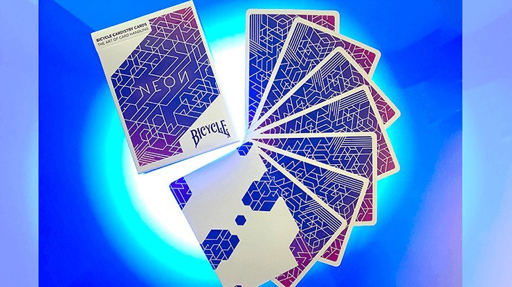 Bicycle Neon Blue Aurora Playing Cards - Brown Bear Magic Shop