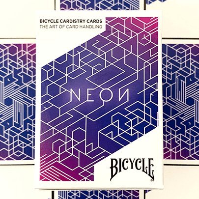 Bicycle Neon Blue Aurora Playing Cards - Brown Bear Magic Shop