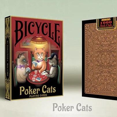 Bicycle Poker Cats Playing Cards - Brown Bear Magic Shop