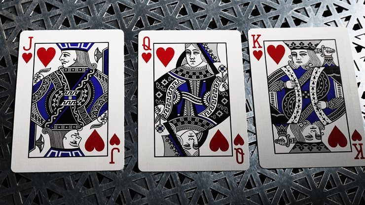 Bicycle Rider Back Crimson / Cobalt Luxe Version 2 by US Playing Card Co - Brown Bear Magic Shop