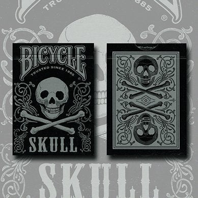 Bicycle Skull Metallic USPCC - Brown Bear Magic Shop