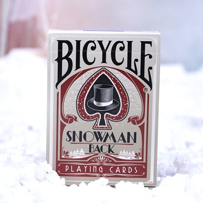 Bicycle Snowman Playing Cards - Brown Bear Magic Shop