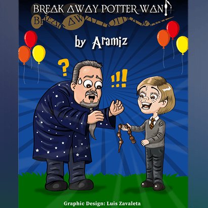 BREAK AWAY POTTER WAND by Amariz - Brown Bear Magic Shop