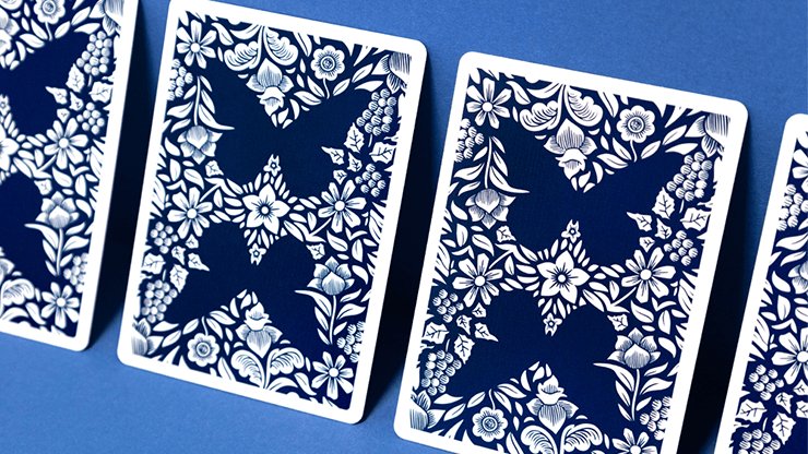 Butterfly Worker Marked Playing Cards (Blue) by Ondrej Psenicka - Brown Bear Magic Shop