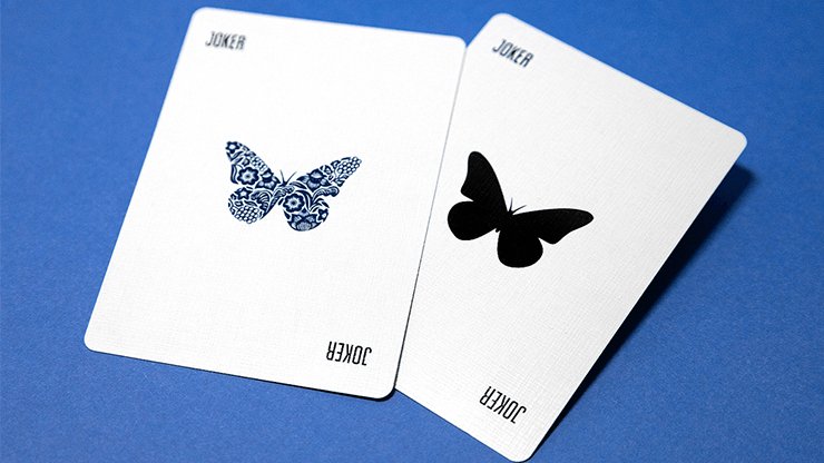 Butterfly Worker Marked Playing Cards (Blue) by Ondrej Psenicka - Brown Bear Magic Shop