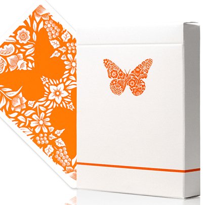 Butterfly Worker Marked Playing Cards (Orange) by Ondrej Psenicka - Brown Bear Magic Shop