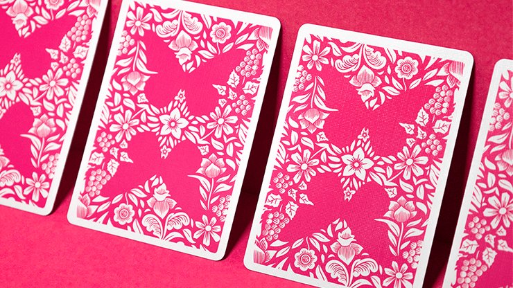 Butterfly Worker Marked Playing Cards (Pink) by Ondrej Psenicka - Brown Bear Magic Shop