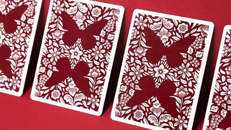 Butterfly Worker Marked Playing Cards (Red) by Ondrej Psenicka - Brown Bear Magic Shop