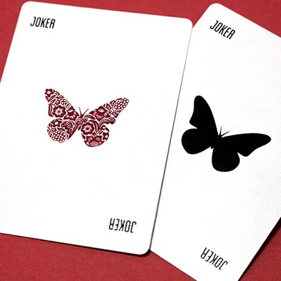 Butterfly Worker Marked Playing Cards (Red) by Ondrej Psenicka - Brown Bear Magic Shop