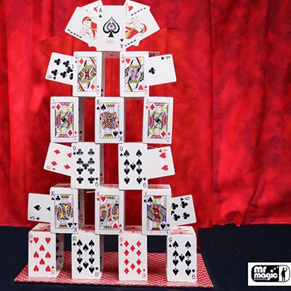 Card Castle with Six Card Repeat by Mr. Magic - Brown Bear Magic Shop