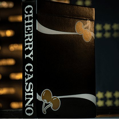 Cherry Casino Playing Cards by Pure Imagination Projects - Monte Carlo Black and Gold) - Brown Bear Magic Shop