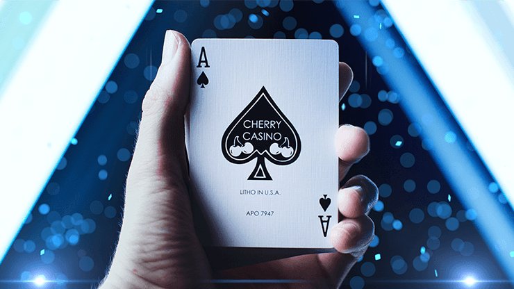 Cherry Casino Playing Cards (Tahoe Blue) by Pure Imagination Projects - Brown Bear Magic Shop