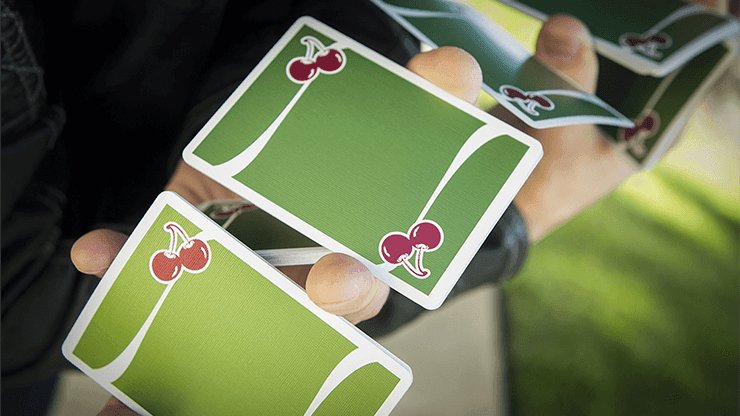 Cherry Casino (Sahara Green) Playing Cards by Pure Imagination Projects - Brown Bear Magic Shop