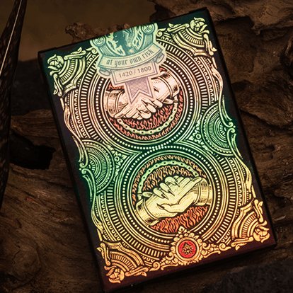 Deal with the Devil Golden Contract UV Foiled Edition Playing Cards by Darkside Playing Card Co - Brown Bear Magic Shop