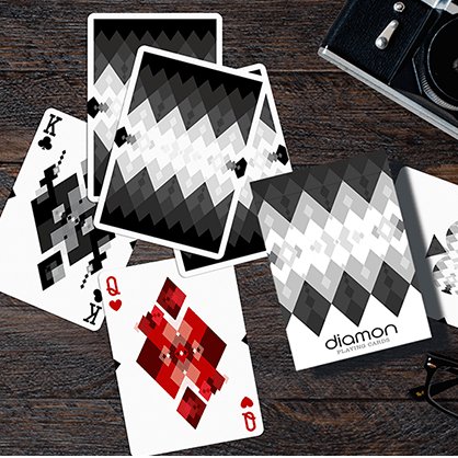 Diamon Playing Cards N° 10 Black and White by Dutch Card House Company - Brown Bear Magic Shop