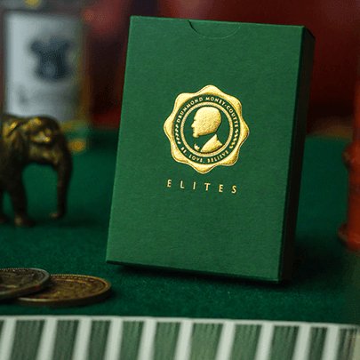 DMC ELITES V4: Marked Deck Playing Cards - Forest Green - Brown Bear Magic Shop