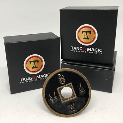 Dollar Size Chinese Coin (Black) by Tango (CH029) - Brown Bear Magic Shop