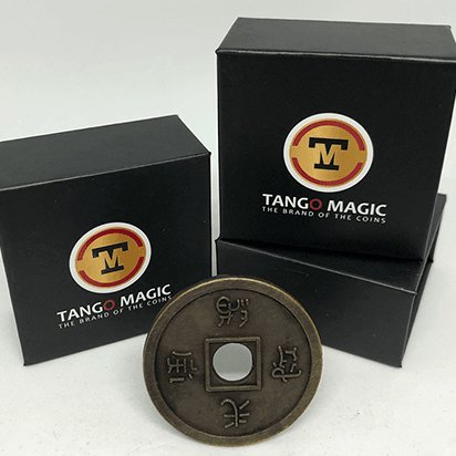 Dollar Size Chinese Coin (Brass) by Tango (CH033) - Brown Bear Magic Shop