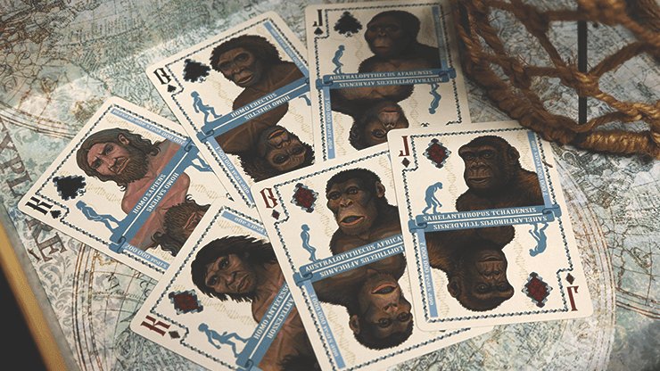 Evolution Of Mankind Playing Cards - Brown Bear Magic Shop