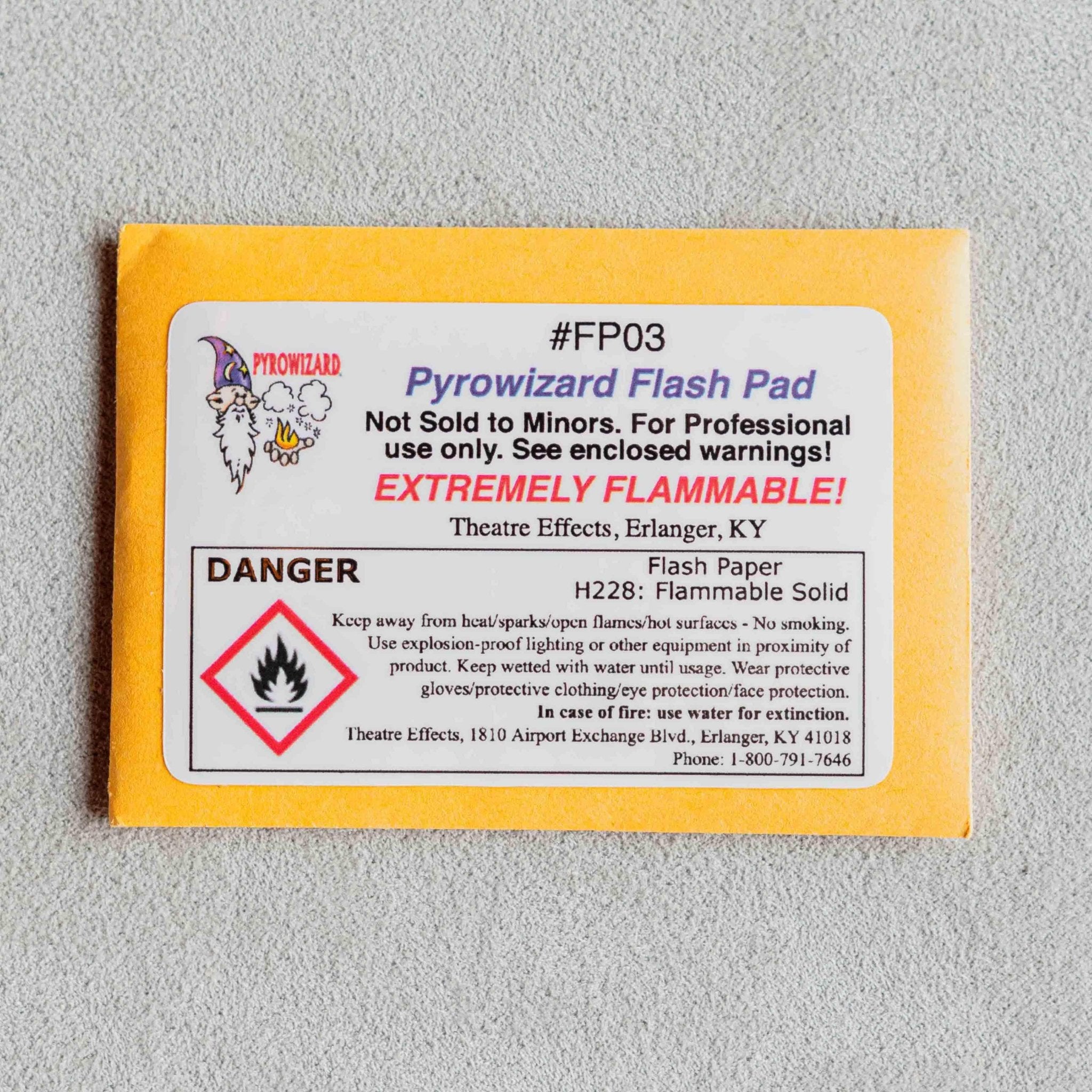 Flash Flammable Paper Flash Paper by Pyrowizard™ - Brown Bear Magic Shop