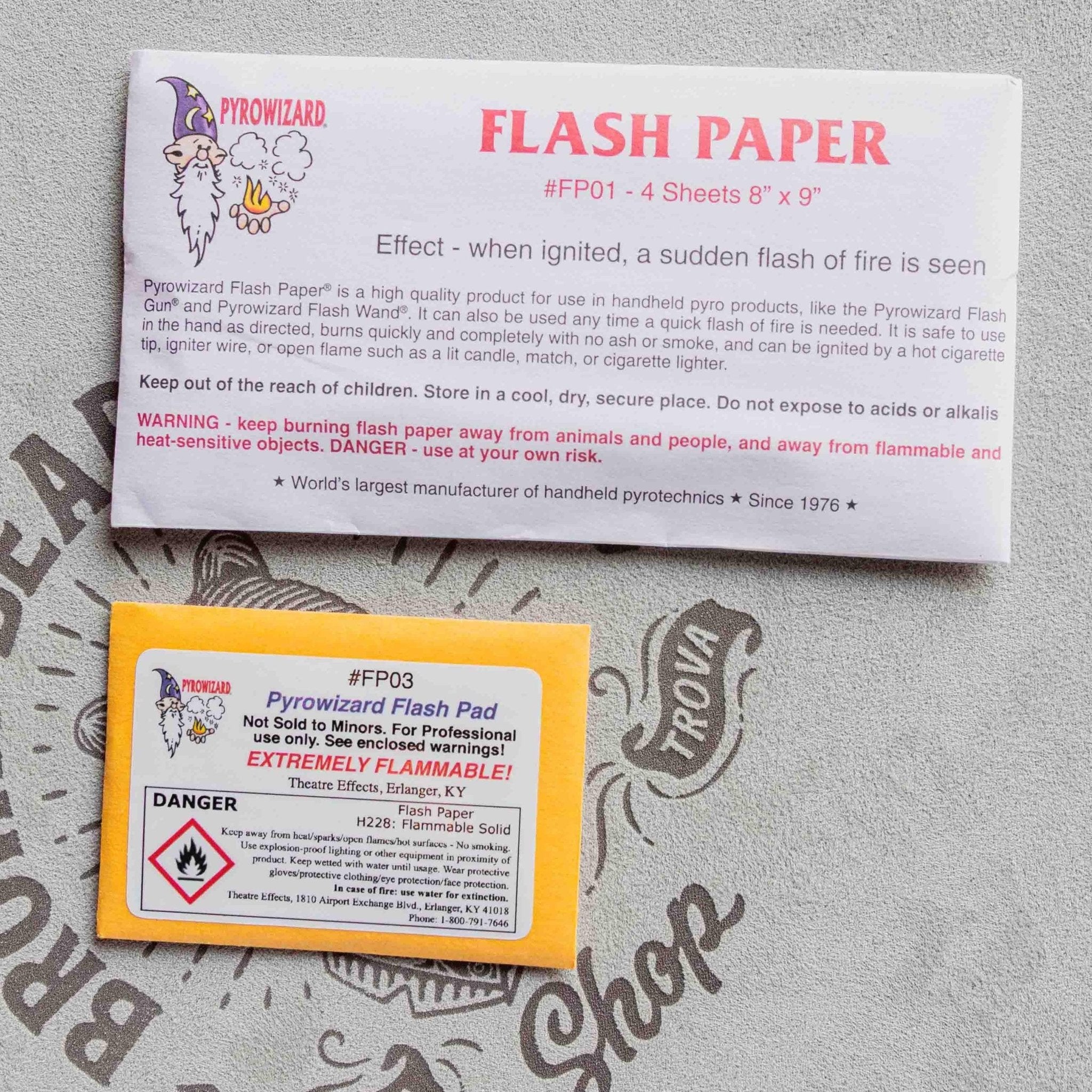 Flash Paper By Pyrowizard Brown Bear Magic Shop