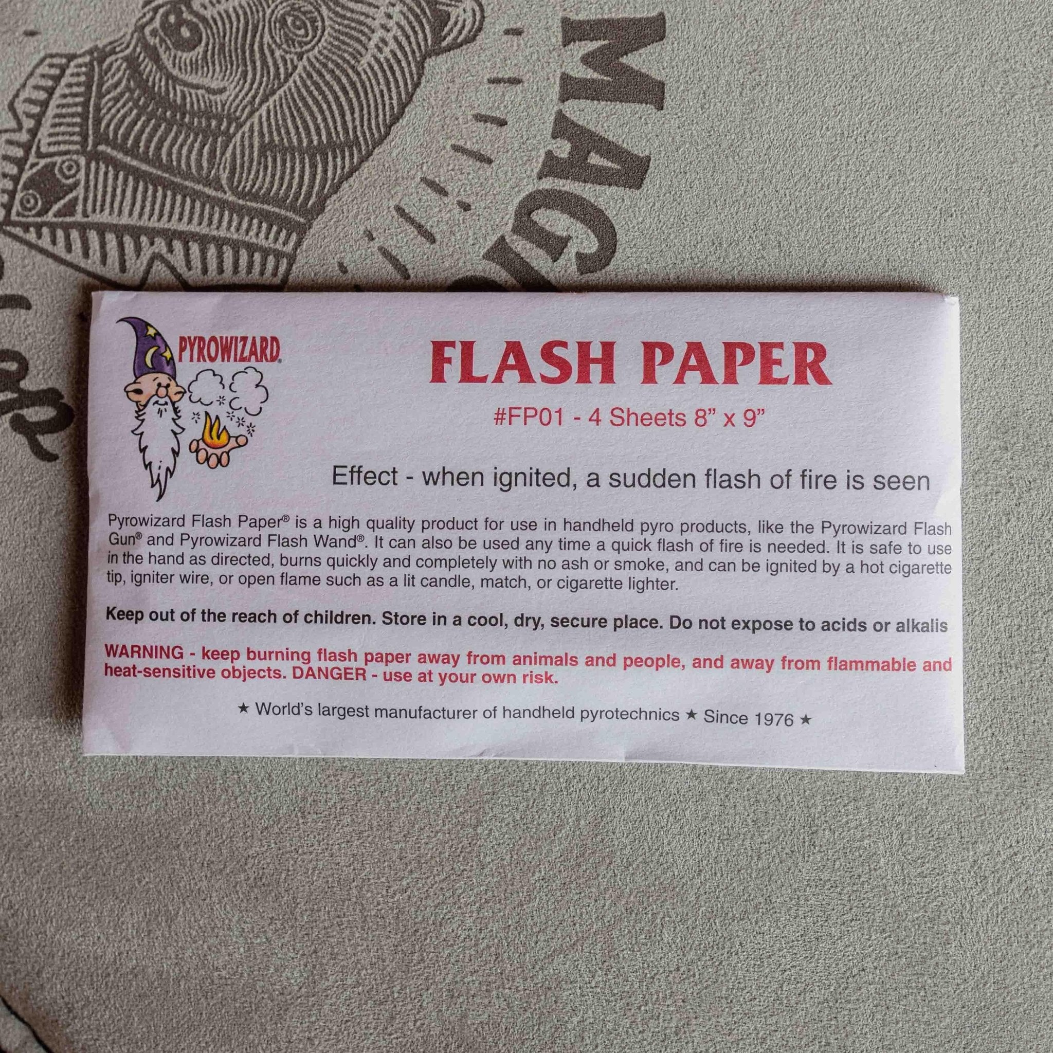  Flash Paper Magic Sheets Fire