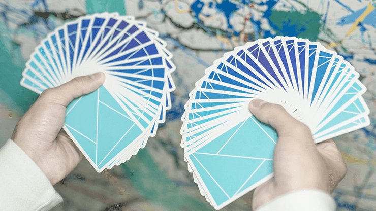 Flexible Gradients Blue Playing Cards by TCC - Brown Bear Magic Shop