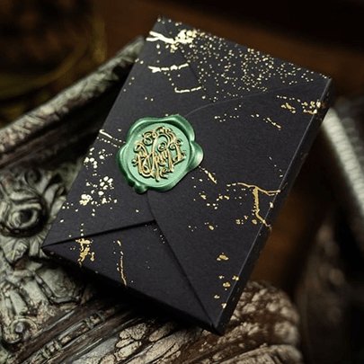 Fluid Art Green Luxury Edition Playing Cards - Brown Bear Magic Shop