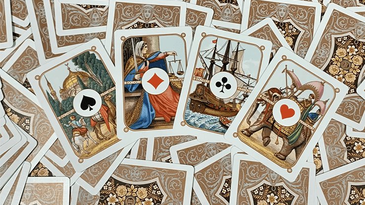 Four Continents (Copper) Playing Cards - Brown Bear Magic Shop