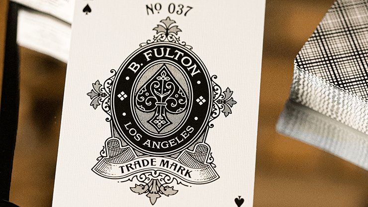 Fulton Plaid (Whisky White) Playing Cards - Brown Bear Magic Shop