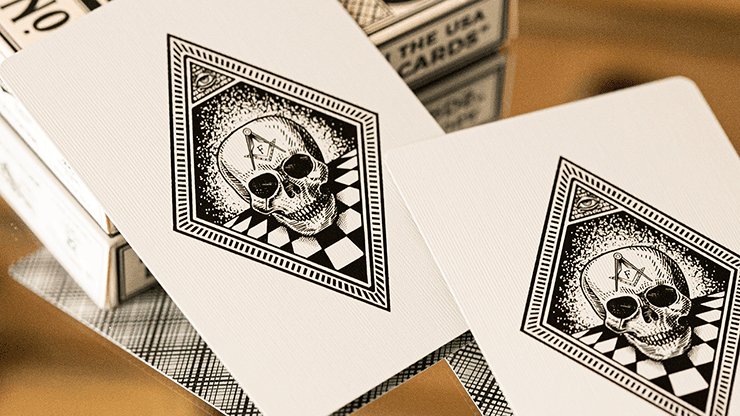 Fulton Plaid (Whisky White) Playing Cards - Brown Bear Magic Shop