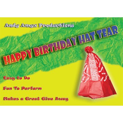 Happy Birthday Hat Tear by Andy Amyx - Brown Bear Magic Shop