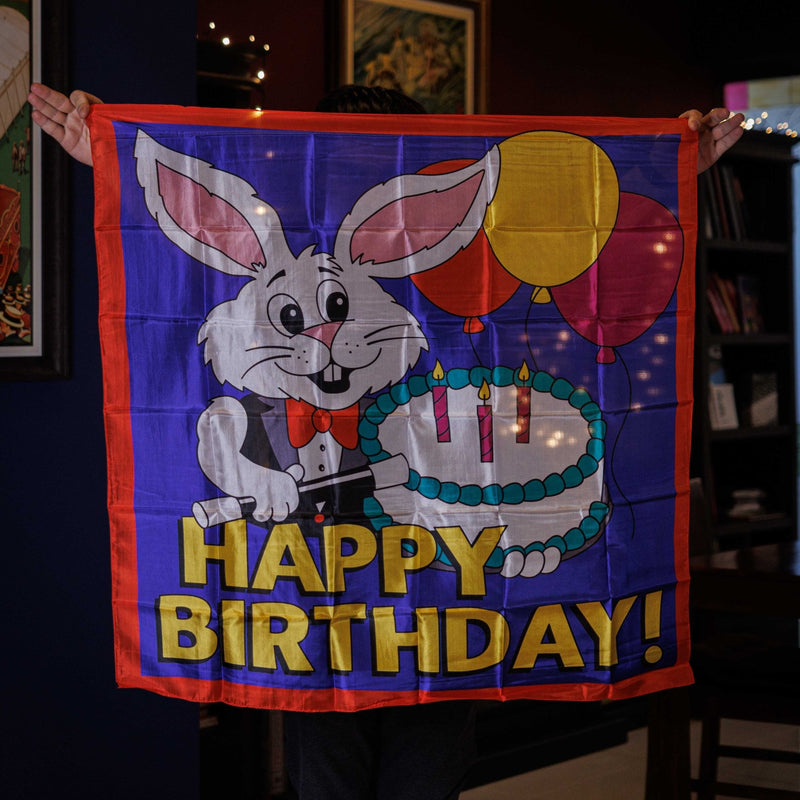 Happy Birthday Silk 36 inch by Ginn and Goshman - Brown Bear Magic Shop