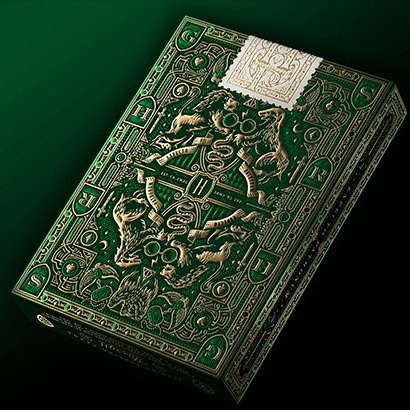 Harry Potter Playing Cards by theory11 - Slytherin Green - Brown Bear Magic Shop