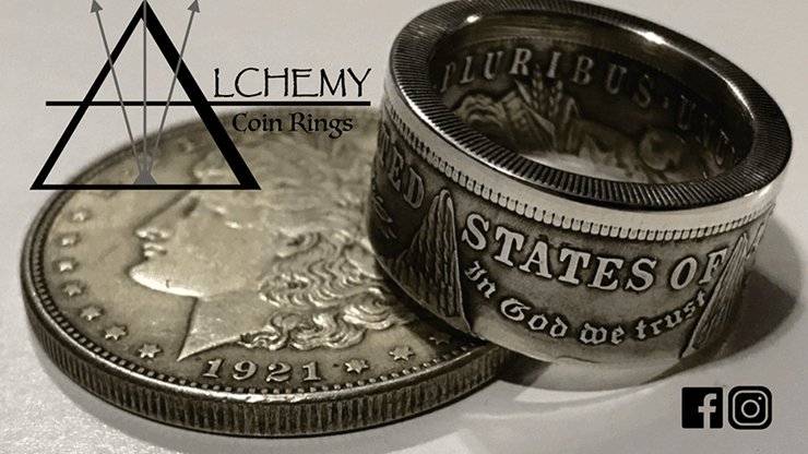 Kennedy Half Dollar Ring by Alchemy Coin Rings - Brown Bear Magic Shop