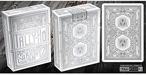 Limited Edition Tally-Ho Masterclass (White) Playing Cards - Brown Bear Magic Shop