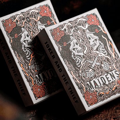 Maidens Cold Foil Playing Cards - Brown Bear Magic Shop