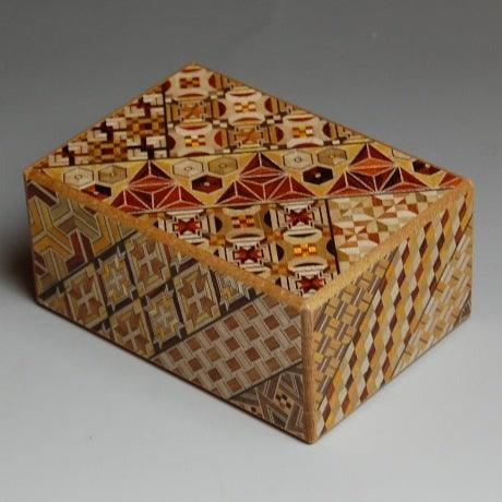 Medium Size Yosegi Box - 14 Step - Sun Koyosegi - Brown Bear Magic Shop