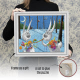 Merry Christmas and Happy New Year, Rabbits! , 195 wooden puzzles with a frame - DaVICI - Brown Bear Magic Shop