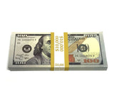 Money Prop - New Style $100's Crisp New $10000 Full Print Stack - Brown Bear Magic Shop