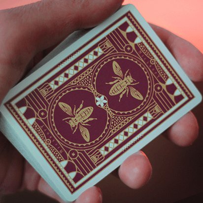 Montauk Hotel Burgundy Playing Cards by Gemini - Brown Bear Magic Shop