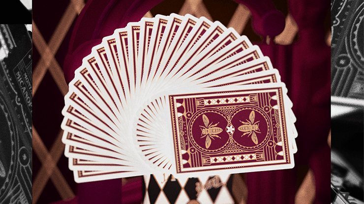 Montauk Hotel Burgundy Playing Cards by Gemini - Brown Bear Magic Shop