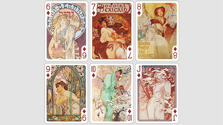 Mucha Gismonda Standard Gold Edition Playing Cards by TCC - Brown Bear Magic Shop