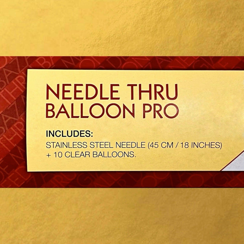 Needle Thru Balloon Professional (with 10 clear balloons) by Bazar de Magia - Brown Bear Magic Shop