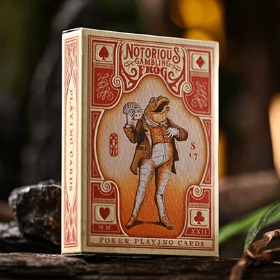 Notorious Gambling Frog (Orange) Playing Cards by Stockholm17 - Brown Bear Magic Shop