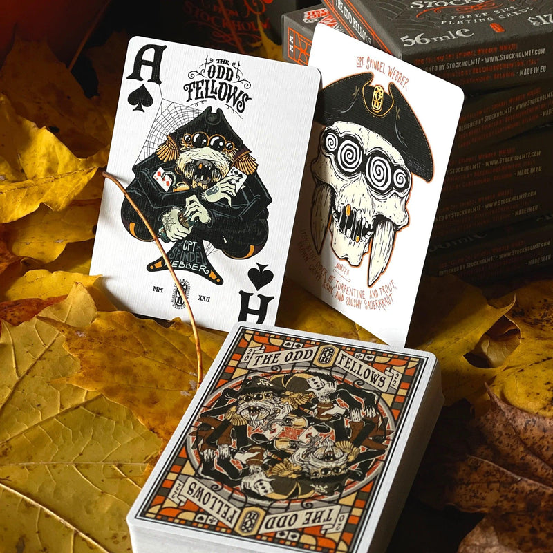 Odd Fellows (Cpt Spindel) Playing Cards by Stockholm 17 - Brown Bear Magic Shop